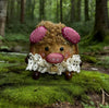 Rosy Snout Piglet Handmade Pod Doll — Single-Sided Mossy Forest Edition
