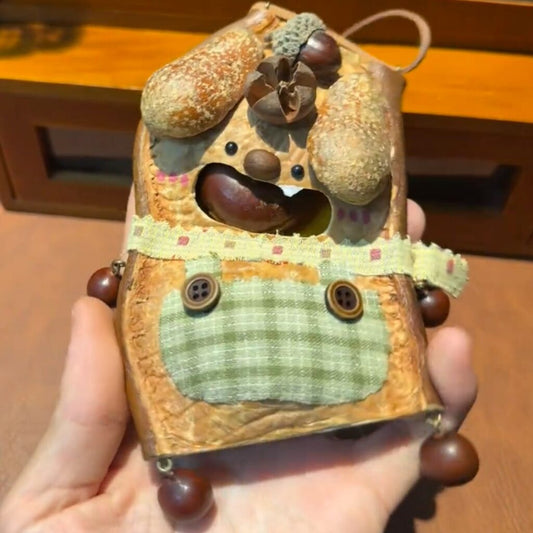 Acorn Gnome Handmade Pod Doll — Open-Mouth All-Natural Woodland Edition