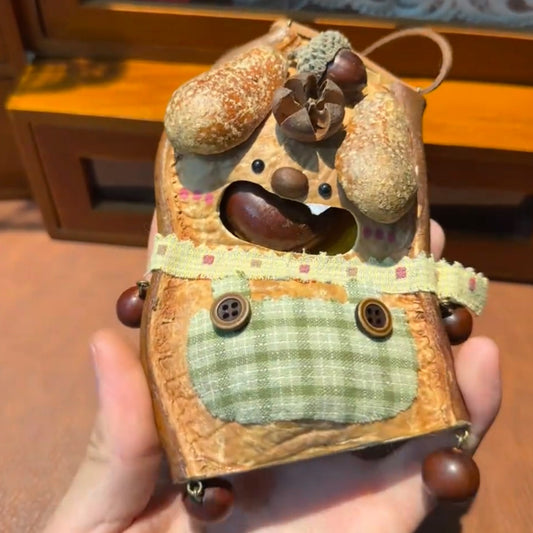 Acorn Gnome Handmade Pod Doll — Open-Mouth All-Natural Woodland Edition