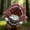 Rose Gingham Basket Bear Handmade Pod Doll — Single-Sided Cottage Market Edition