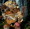Forest Shaman Beast Handmade Pod Doll — Open-Mouth Dark Forest Relic Edition