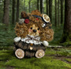 Tartan Hedgehog Scholar Handmade Pod Doll — Single-Sided Vintage Forest Edition