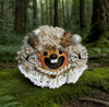 Polka Dot Bow Hedgehog Handmade Pod Doll — Open-Mouth Lace Cottage Edition