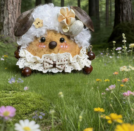 Lace Pup Handmade Pod Doll — Single-Sided Wildflower Meadow Edition