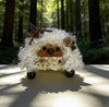 Blue Wing Snow Puff Handmade Pod Doll — Open-Mouth Sunlit Forest Edition