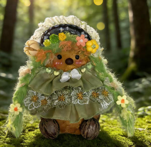 Spring Garden Fairy Queen Handmade Pod Doll — Single-Sided Enchanted Bloom Edition