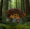 Leopard Egg Gold Specs Handmade Pod Doll — Open-Mouth Starry Forest Oddity Edition