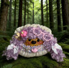 Lavender Lace Lady Handmade Pod Doll — Open-Mouth Enchanted Garden Edition