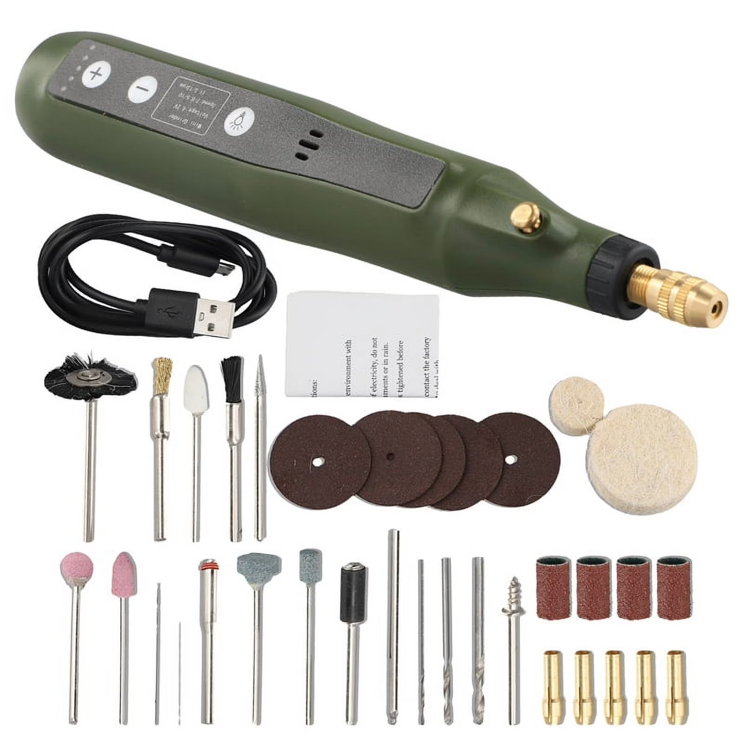 plug-in mini handheld electric grinder kit — with accessories for sanding, polishing & engraving