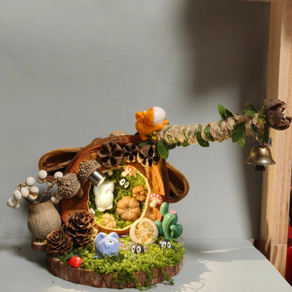 Totoro Forest Pod Doll — Enchanted Garden Edition