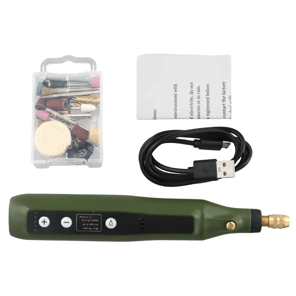 plug-in mini handheld electric grinder kit — with accessories for sanding, polishing & engraving
